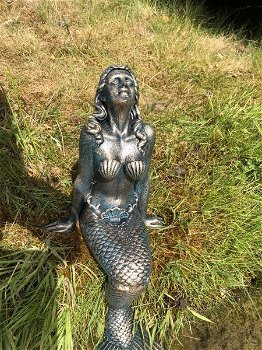 Prachtige zeemeermin cast iron brons-messing,zeemeermin - 7