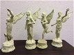 Set van 4 gietijzeren engelen, engel , beeld - 3 - Thumbnail