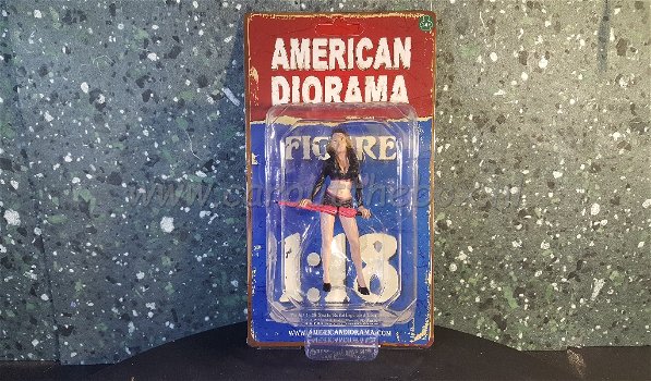 Diorama figuur 1:18 umbrella girl I AD218 American Diorama - 2