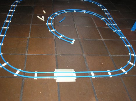 Lego, blauwe rails - 0