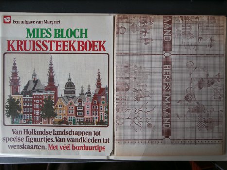 Kruissteekboek Mies Bloch, map, borduurpatronen en voorbeeldenboek - 1