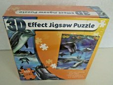 3D Effekt Puzzle Dolfijnen