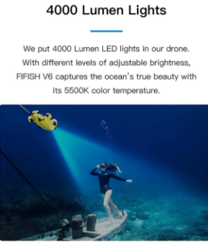 FIFISH V6 Underwater Robot with 4K UHD Camera 4 Hours Work - 5
