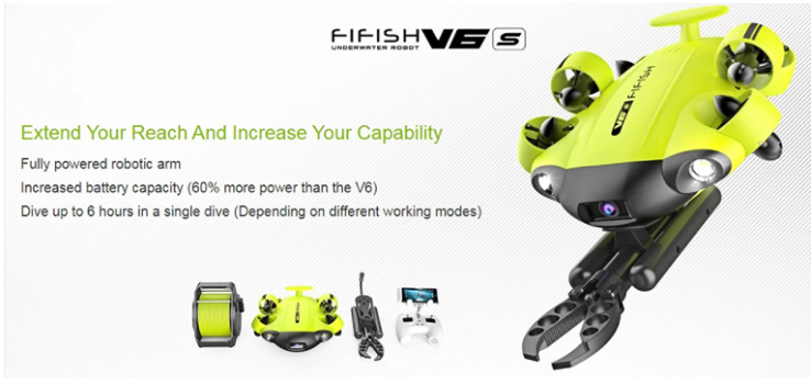 FIFISH V6S Underwater Robot with 4K UHD Camera 100m Depth - 2