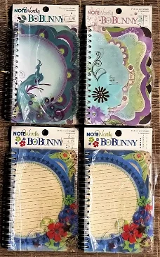 NIEUW 4 Sets Spiral Bound Die-CutsJournal Book Noteworthy Bo Bunny