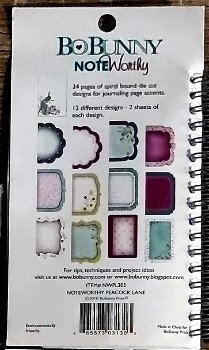 NIEUW 4 Sets Spiral Bound Die-CutsJournal Book Noteworthy Bo Bunny - 2