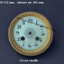 Pendule deur / wijzerplaat = geslepen vlak glas =47220