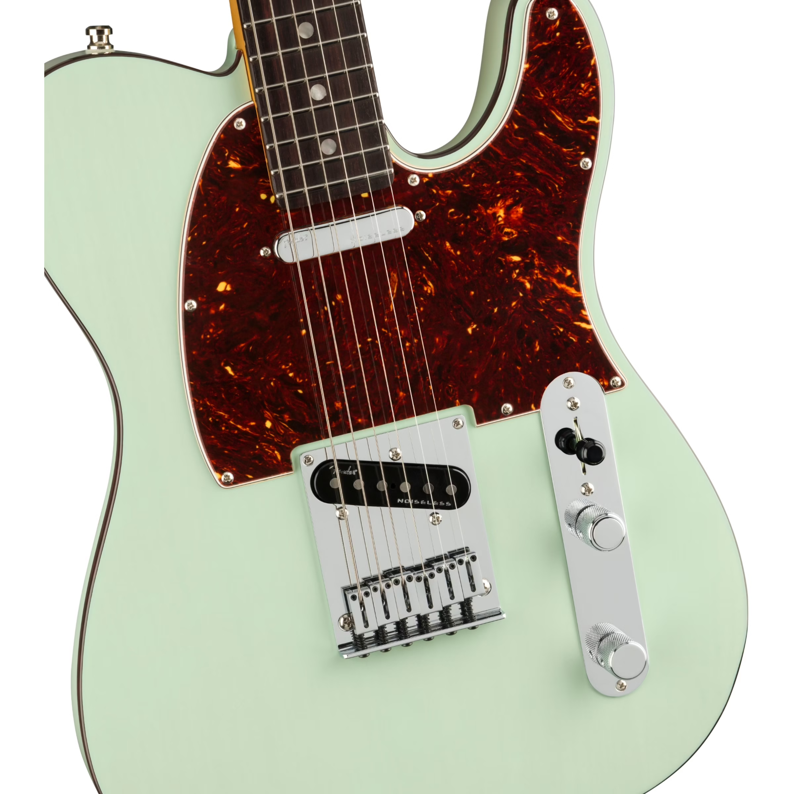 Fender American Ultra Luxe Telecaster Transparent Surf Green RW Electric Guitar with Case - nr. 1