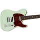Fender American Ultra Luxe Telecaster Transparent Surf Green RW Electric Guitar with Case - 0 - Thumbnail