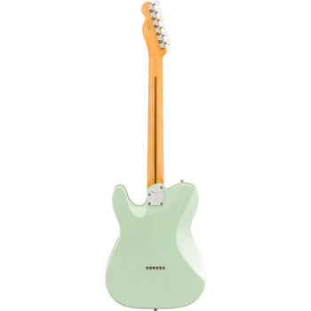 Fender American Ultra Luxe Telecaster Transparent Surf Green RW Electric Guitar with Case - 4