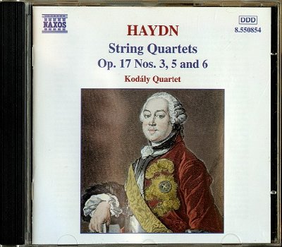 Kodály Quartet - Haydn ‎– String Quartets Op.17, Nos. 3, 5 And 6 (CD) Nieuw - 0