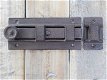 Schuifslot,duwstang,antiek model, gemaakt van gietijzer - 0 - Thumbnail