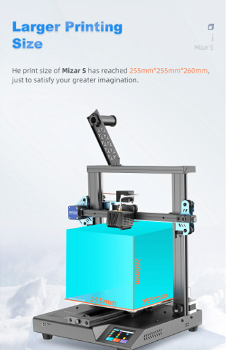 GEEETECH Mizar S Auto-Leveling FDM 3D Printer Fixed Heat Bed - 5