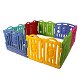 Grondbox gekleurde beertjes | playpen/kruipbox met 14 hekjes - 0 - Thumbnail