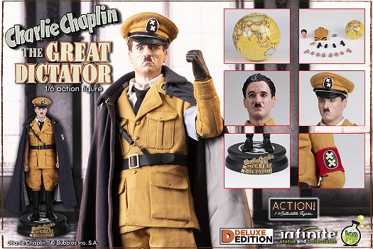 Infinite Charlie Chaplin The Great Dictator Deluxe Figure - 0