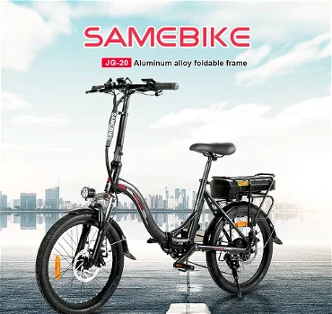 Samebike JG20 Smart Folding Electric Moped Bike 350W Motor.. - 0