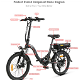 Samebike JG20 Smart Folding Electric Moped Bike 350W Motor.. - 7 - Thumbnail