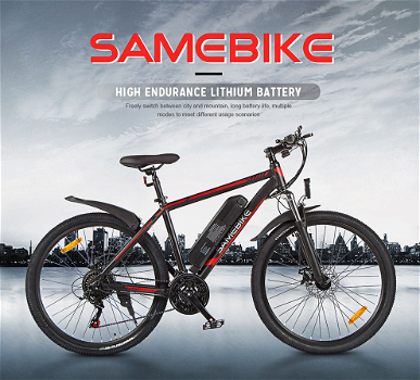 Samebike SY26 Electric Bicycle 350W 26 Inch Tire Ebike 36V - 1