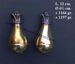 = 2 Zaanse klok gewichten =47278