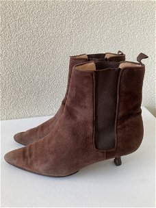 Manolo Blahnik suède enkellaarzen ankle boots (mt.37).