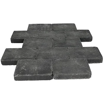 Getrommelde steen Grijs-Zwart of Antraciet 20 x 30 x 6 cm - 0