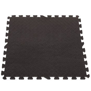 Puzzelmat met 4 Zwarte Tegels - 120 x120 cm - Eva Foam - 0