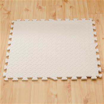 Puzzelmat met 4 Witte Tegels - 120 x120 cm - Eva Foam - 0