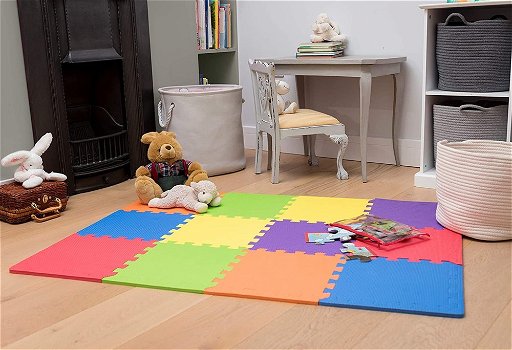 Puzzelmat met verschillende kleuren | Inclusief randen | 120 x 90 cm - 0