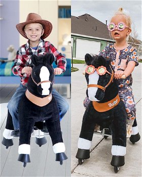 Ponycycle Zwart Paard UX326 | met rem | van 3 tot 5 jaar - 1