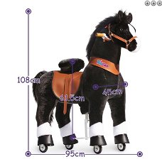 Ponycycle Zwart Paard Ux526 voor kinderen vanaf 7 jaar