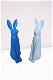 Hoogglans konijnenfiguren decoraties - 1 - Thumbnail