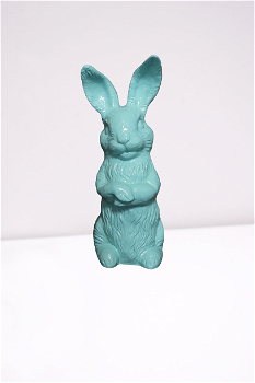 Hoogglans konijnenfiguren decoraties - 5