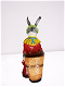 Figuurdecoratie van het Lady Rabbit met een mand Bloempot - 0 - Thumbnail