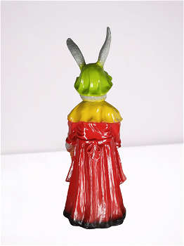 Figuurdecoratie van het Lady Rabbit met een mand Bloempot - 2