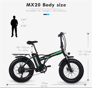 Shengmilo MX20 500W 48V 15Ah 20'' E-bike 40km/h Max - 6