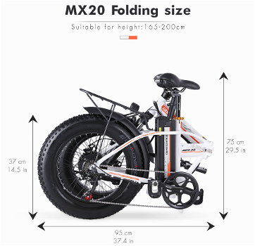 Shengmilo MX20 500W 48V 15Ah 20'' E-bike 40km/h Max - 7