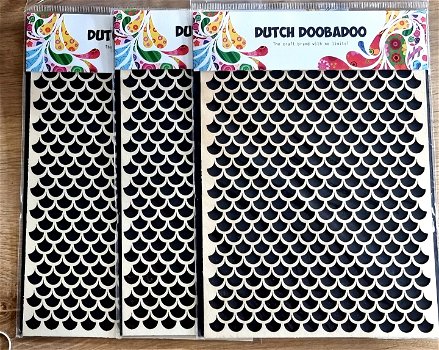 Nieuw set nr 2 met 3 sheets Softboard Roof Tiles van Dutch Doobadoo - 0