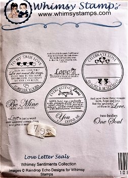 Nieuw cling stempellap Love Letter Seals van Whimsy Stamps - 1
