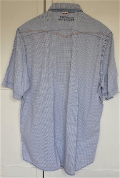 PME Legend blouse met korte mouwen blauw geruit xxl - 1