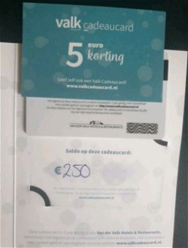 Van der valk cadeaukaart €250,- - 2