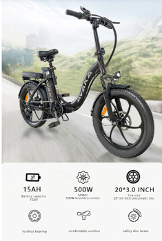 AVAKA BZ20 Electric Bike 20 Inch Folding Frame E-bike 7 - 3