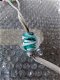 Handgemaakte glaskraal met veter ketting nieuw. - 1 - Thumbnail
