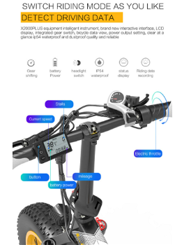 LANKELEISI X2000 PLUS Moped Electric Bike - 5