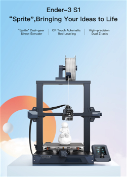 Creality Ender-3 S1 3D Printer, Sprite Dual-gear Direct Extr - 1