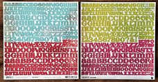 Nieuw set 2 vel 12X12 Cardstock Alphabet Stickers van Basic Grey