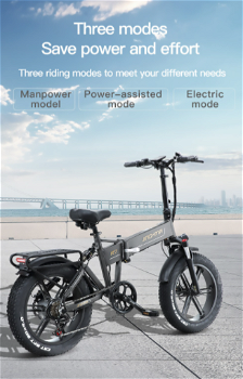 JINGHMA R7 800W 48V 12.8Ah 20 Inch Tire Electric Bicycle - 5