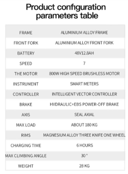 JINGHMA R7 800W 48V 12.8Ah 20 Inch Tire Electric Bicycle - 6