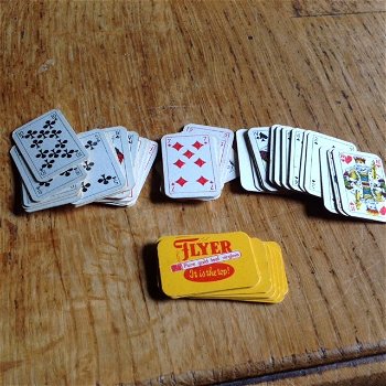speelkaarten mini, Flyer - oud - compleet - zonder doosje - 0