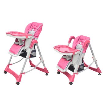 Kinderstoel Deluxe in hoogte verstelbaar roze - 4