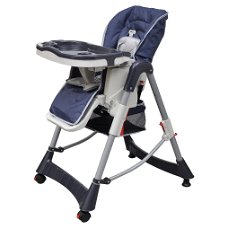 Kinderstoel Deluxe in hoogte verstelbaar donkerblauw